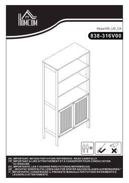 HOMCOM 838-316V00AK Bookshelf Mode d'emploi