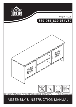 HOMCOM 839-064V80 TV Stand Cabinet Mode d'emploi