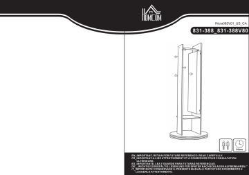 831-388V80CF | 831-388V80WT | HOMCOM 831-388V80CG Full Length Mirror Mode d'emploi | Fixfr