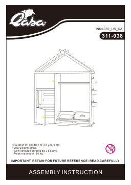 Qaba 311-038OG Kids Toy Organizer and Storage Book Shelf Mode d'emploi