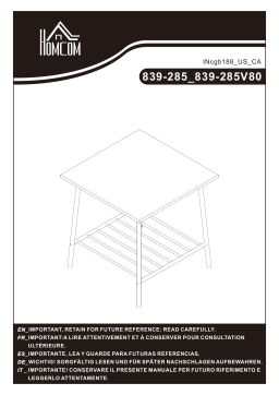 HOMCOM 839-285V80 Side Table Mode d'emploi