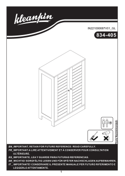 kleankin 834-405 Bathroom Floor Cabinet Mode d'emploi