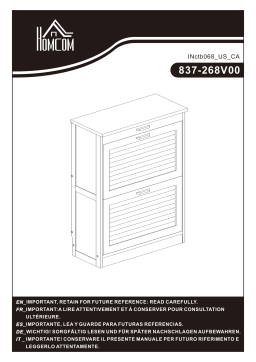 HOMCOM 837-268V00BN 3-Drawer Shoe Cabinet Mode d'emploi