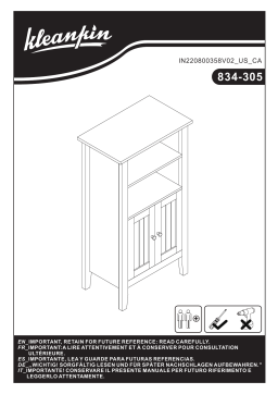 kleankin 834-305CG Bathroom Cabinet Organizer Mode d'emploi