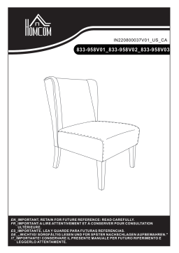 HOMCOM 833-958V01 Upholstered Armless Accent Chair Mode d'emploi