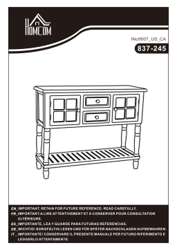 HOMCOM 837-245LG Vintage Console Table Mode d'emploi