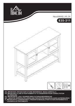 HOMCOM 835-311WT Modern Sideboard Buffet Cabinet Mode d'emploi