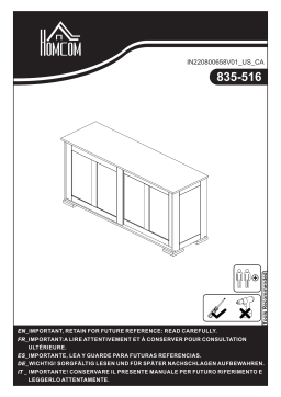 HOMCOM 835-516WT Modern Kitchen Sideboard Mode d'emploi