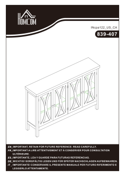 HOMCOM 839-407GY Elegant Kitchen Sideboard Mode d'emploi