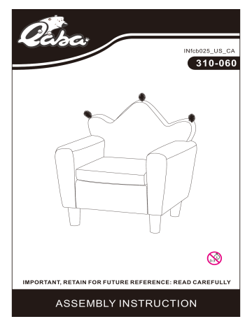 Qaba 310-060 Soft Kids Sofa Chair Mode d'emploi | Fixfr