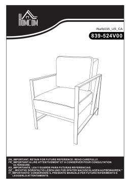 HOMCOM 839-524V00CG Industrial Accent Chairs Mode d'emploi