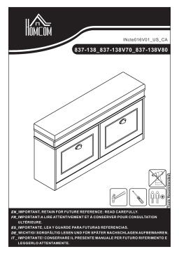 HOMCOM 837-138V80 Shoe Storage Bench Mode d'emploi