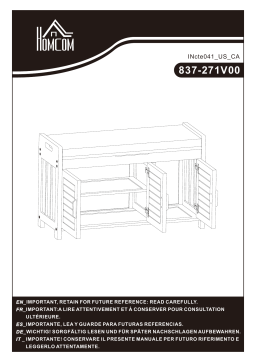 HOMCOM 837-271V00BN Shoe Bench Mode d'emploi