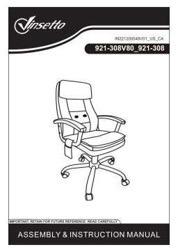 Vinsetto 921-308V80 Executive Massage Office Chair Mode d'emploi