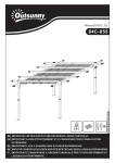 Outsunny 84C-055BK 10' x 13' Outdoor Pergola Gazebo Backyard Canopy Cover Adjustable Sunshade Mode d'emploi