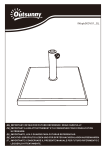 Outsunny 01-0902 17&quot; 26.4 lbs Round Resin Umbrella Base Stand Market Parasol Holder Mode d'emploi