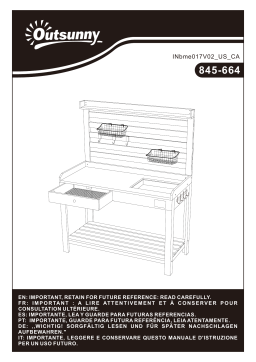 Outsunny 845-664GY Potting Bench Table Mode d'emploi
