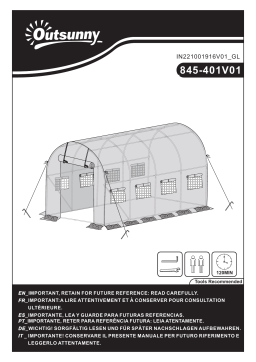 Outsunny 845-401V01 Large Outside Backyard Plant & Herb Greenhouse / Hot House Mode d'emploi