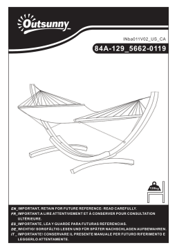 Outsunny 84A-129 10' Wood Outdoor Hammock Mode d'emploi