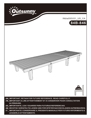 84B-846GY | Outsunny 84B-846ND Chaise Lounge Chair Mode d'emploi | Fixfr