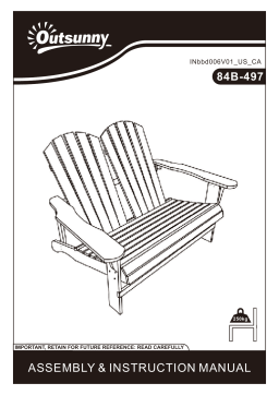 Outsunny 84B-497RD Outdoor Adirondack Chair Mode d'emploi