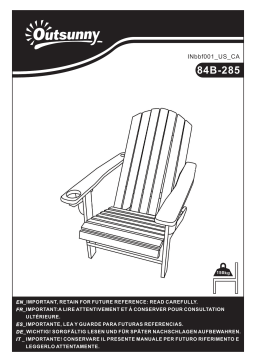 Outsunny 84B-285LB Oversized Adirondack Chair Mode d'emploi