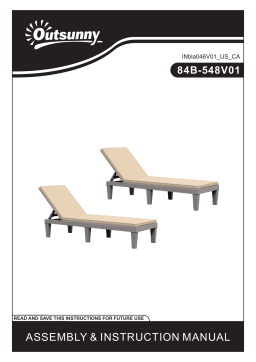 Outsunny 84B-548V01 2-Piece Outdoor Patio Chaise Lounge Chair Mode d'emploi