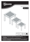 Outsunny 84B-450 3 Piece Outdoor Side Nesting Table Patio Set Mode d'emploi