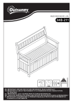 Outsunny 84B-211WT 47.25&quot; Wooden Outdoor Storage Bench Mode d'emploi