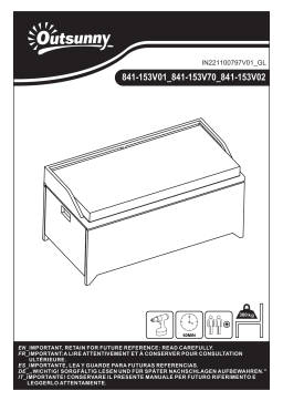 Outsunny 841-153V01BN Outdoor Patio & Backyard Garden Bench Mode d'emploi