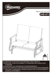 Outsunny 84B-971GG 47&quot; Outdoor Double Glider Bench Mode d'emploi