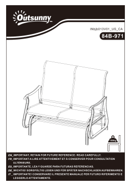 Outsunny 84B-971GG 47" Outdoor Double Glider Bench Mode d'emploi