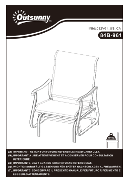 Outsunny 84B-961GG Outdoor Glider Chair Mode d'emploi