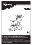 Outsunny 84A-046BK Outdoor Rustic Single Rocking Chair Mode d'emploi