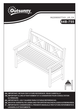 Outsunny 84B-755ND 4FT Wooden Garden Bench Mode d'emploi