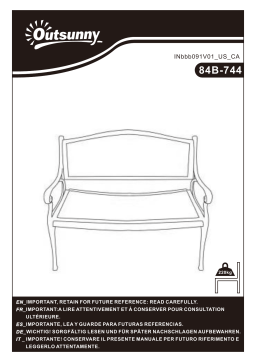 Outsunny 84B-744 Cast Aluminum Outdoor Garden Bench Mode d'emploi