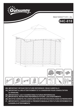 Outsunny 84C-010 10' x 10' Steel Outdoor Gazebo Canopy Mode d'emploi