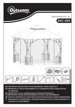 Outsunny 84C-005V01CG 10' x 10' Outdoor Gazebo Canopy Mode d'emploi