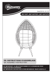 Outsunny 867-047BN Teardrop Wicker Lounge Chair Mode d'emploi