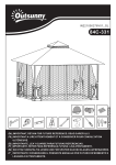 Outsunny 84C-331BG 13' x 11' Patio Gazebo Canopy Garden Tent Sun Shade Mode d'emploi