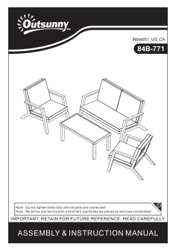Outsunny 84B-771 4 Piece Patio Furniture Set Mode d'emploi