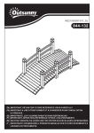 Outsunny 844-132 5 ft Wooden Garden Bridge Arc Stained Finish Footbridge Mode d'emploi