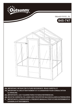 Outsunny 845-747 6' x 4' x 7' Wooden Greenhouse Mode d'emploi