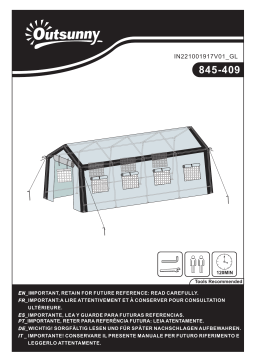 Outsunny 845-409 20' L x 10' W x 8' H Heavy-duty Greenhouse Walk-in Hot House Mode d'emploi