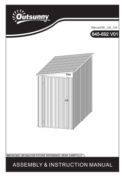 Outsunny 845-692V01 4' x 8' Steel Garden Storage Shed Mode d'emploi