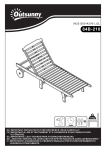 Outsunny 84B-210 Wooden Outdoor Folding Chaise Lounge Chair Recliner Mode d'emploi