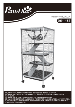 PawHut D51-153 Rabbit Chinchilla Hamster Cage Mode d'emploi