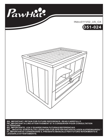 PawHut D51-024 2-Level Hamster Cage & Small Animal Habitat Mode d'emploi | Fixfr