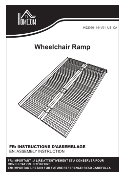 HOMCOM 713-001V03SR Textured Aluminum Folding Wheelchair Ramp Mode d'emploi