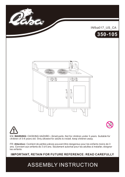 Qaba 350-105 Wooden Pretend Play Kitchen Mode d'emploi